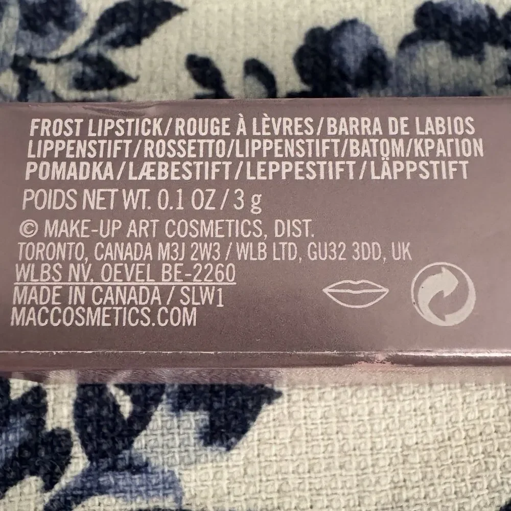 Mac Frost Firework Lipstick - Ice Ice Baby A20 - Full Size - NIB